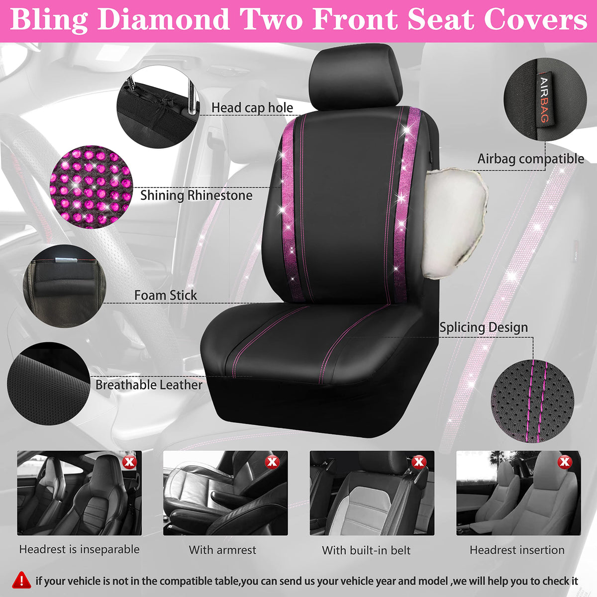 CAR PASS seat cover texture close-up showing leather-effect material and stain resistance