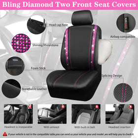 CAR PASS seat cover texture close-up showing leather-effect material and stain resistance