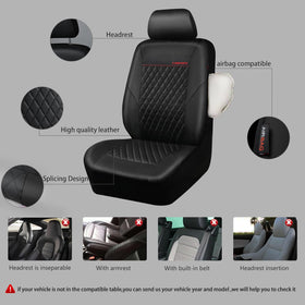 CAR PASS seat covers installed in car lifestyle shot for stylish protection