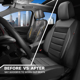 CAR PASS seat covers with family inside showing comfort and spill resistance