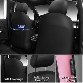 CAR PASS airbag-compatible stitching detail ensuring safe deployment