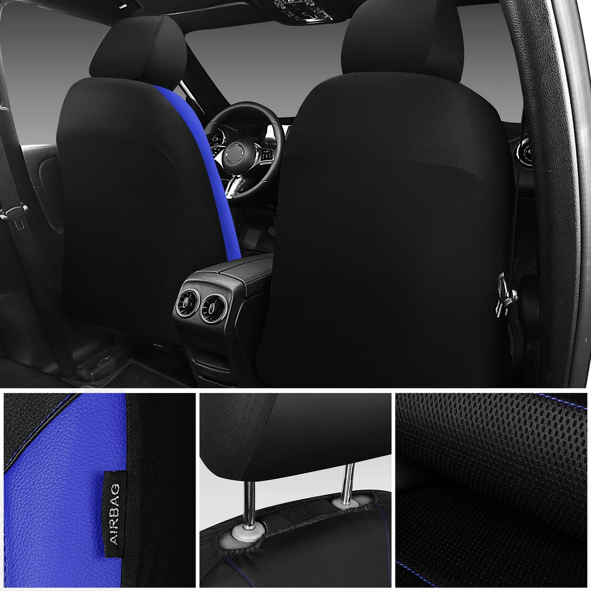 CAR PASS side airbag opening detail showing airbag compatibility and safety
