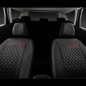 CAR PASS seam detail illustrating airbag compatibility and safety-conscious design