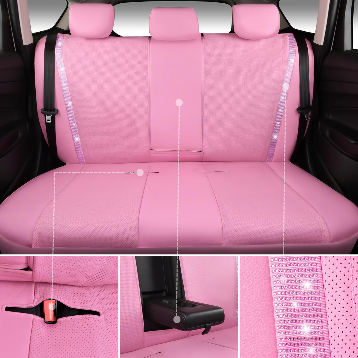 CAR PASS side airbag seam detail showing safety-compatible design