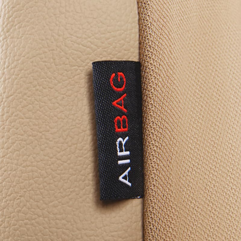 CAR PASS side seam area illustrating airbag-compatible deployment design