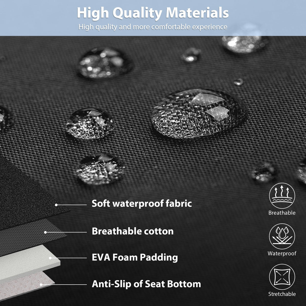 CAR PASS side airbag seam demonstrating airbag compatibility and safety-minded design