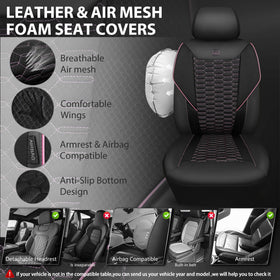CAR PASS detailed stitching around side airbag area ensures safety-compatible fit