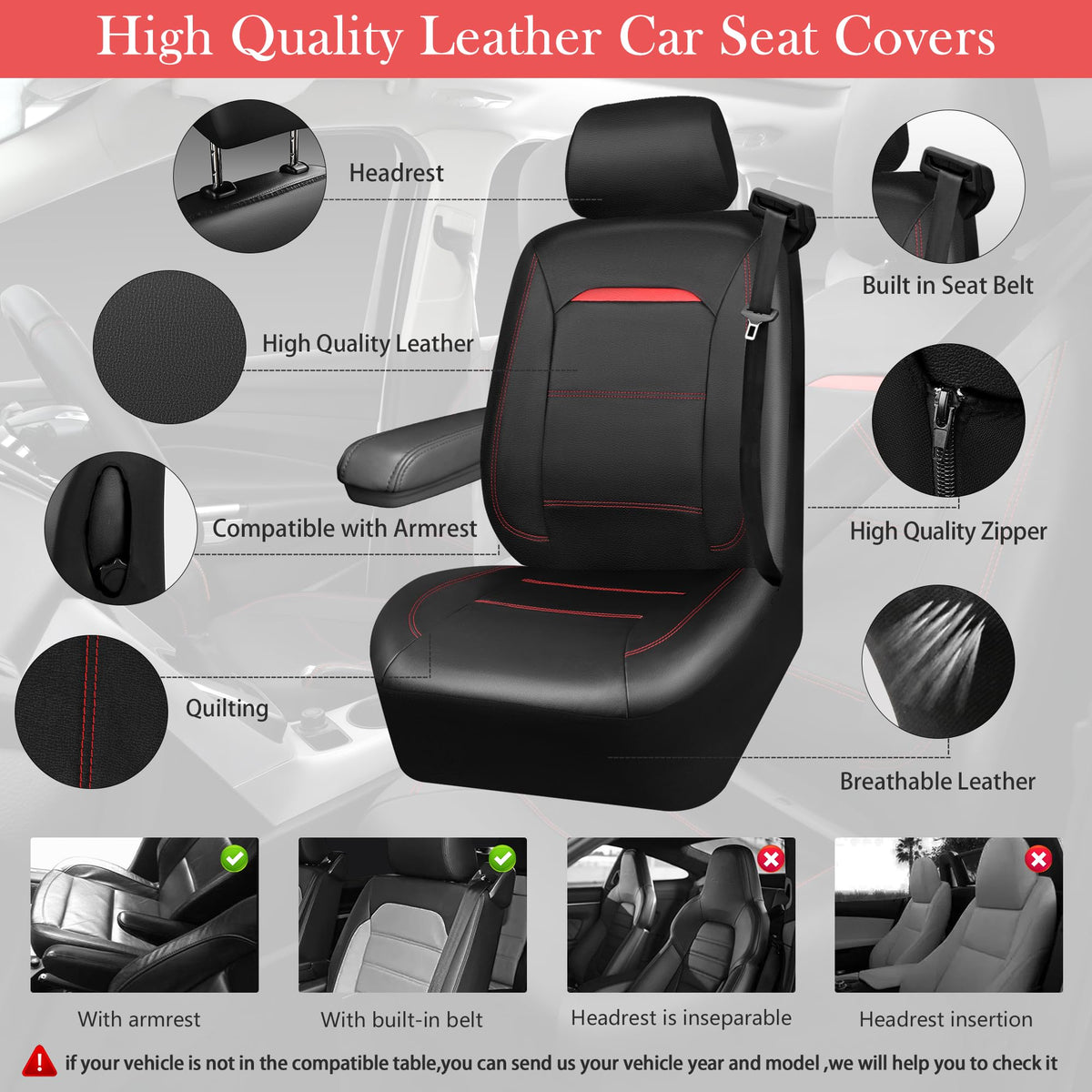 CAR PASS cover fitted around front seat armrest demonstrating compatibility