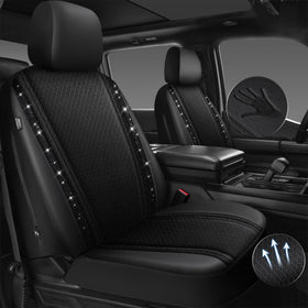 CAR PASS side view showing zipper fit around armrest for convenience