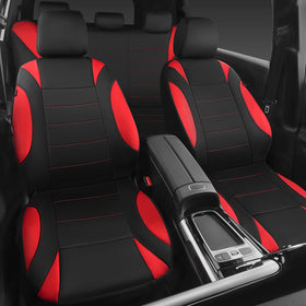 CAR PASS detailed side stitching and airbag slot demonstrating safety compatibility