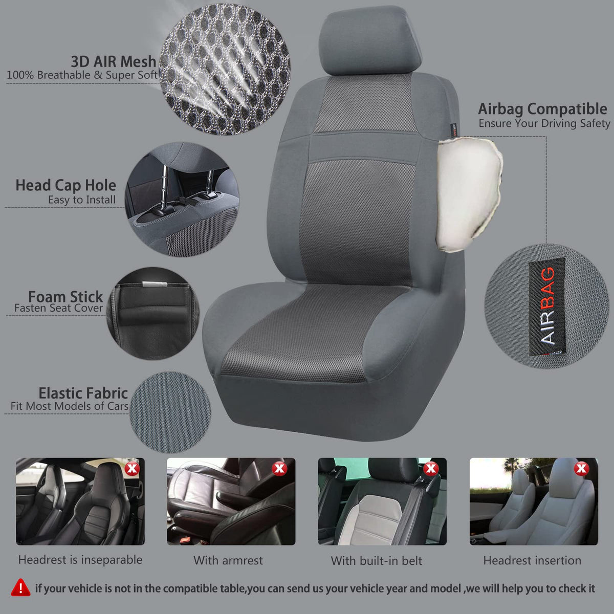 CAR PASS side airbag cutout detail demonstrating compatibility and safety access