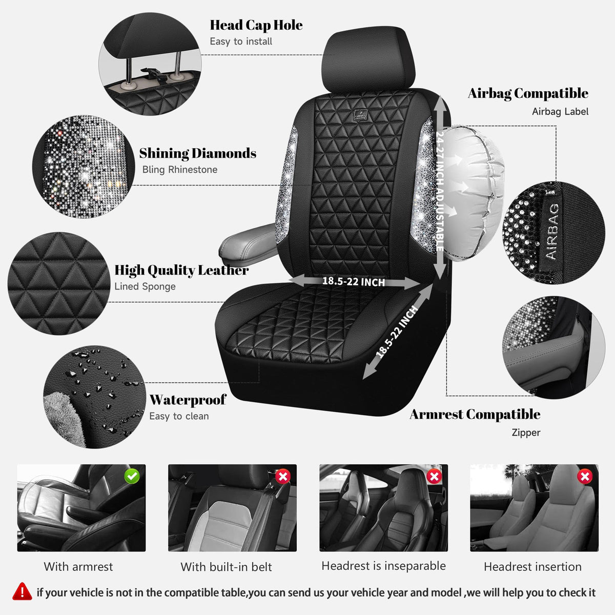 CAR PASS side view of installed front seat showing fit and comfort