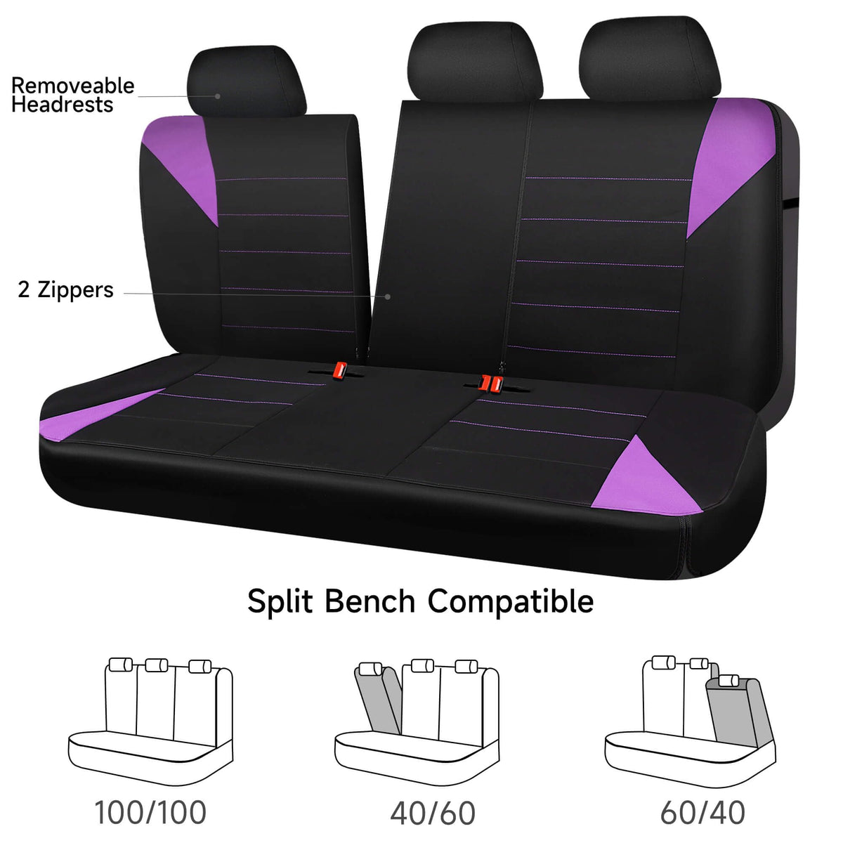 CAR PASS seat shown next to steering wheel to indicate universal size fit