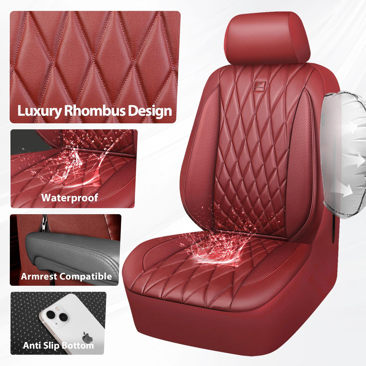 CAR PASS seat cover next to ruler showing fit and scale for most car seats