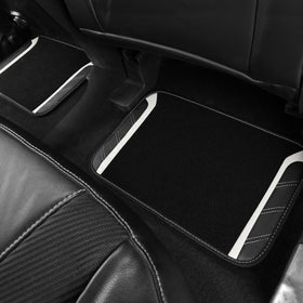 CAR PASS mats and cover side-by-side showing actual sizes