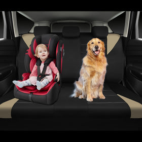 CAR PASS size comparison with sedan seat showing universal fit