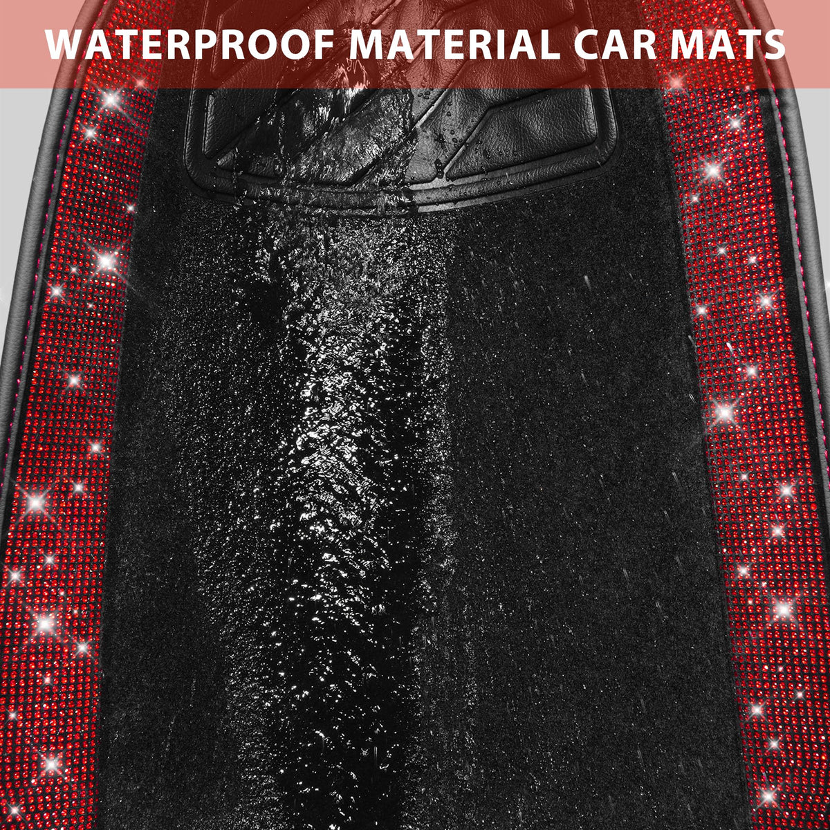 CAR PASS size comparison with ruler displaying front and rear mat dimensions