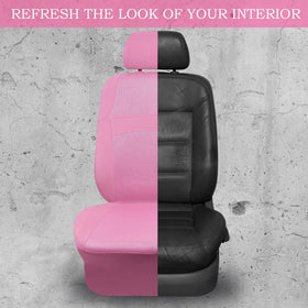 CAR PASS seat cover beside ruler showing fit and scale for vehicles