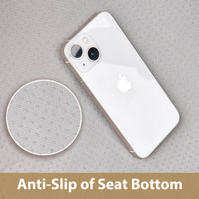 CAR PASS seat cover shown with hand for scale showing true-to-size fit