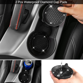 CAR PASS steering wheel on wheel showing fit and scale for most 14–15.5 inch wheels
