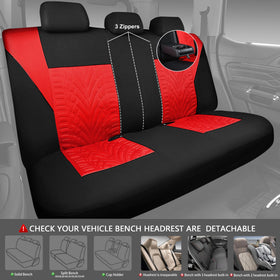 CAR PASS split rear bench with zipper access for convenience
