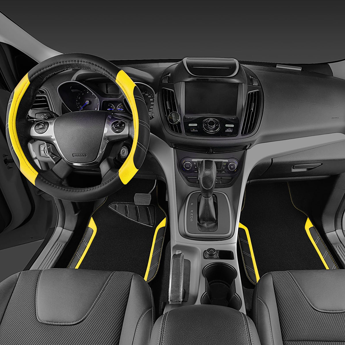 CAR PASS steering cover microfiber close-up highlighting texture and comfort