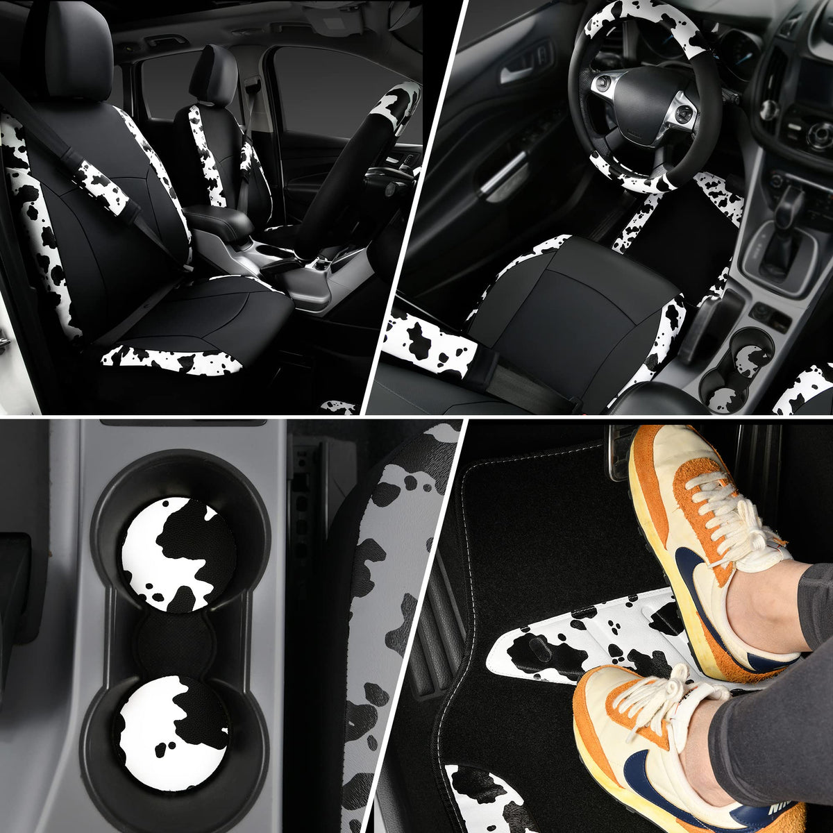 CAR PASS steering wheel cover close-up offering improved grip
