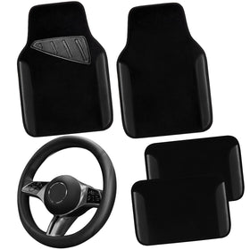 CAR PASS steering wheel cover front view showing snug fit and improved grip
