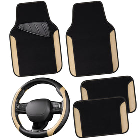 CAR PASS steering wheel cover front view showing fit and sporty look for enhanced grip