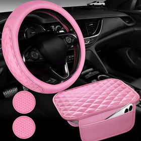 CAR PASS steering wheel cover front view shows fit and style benefit