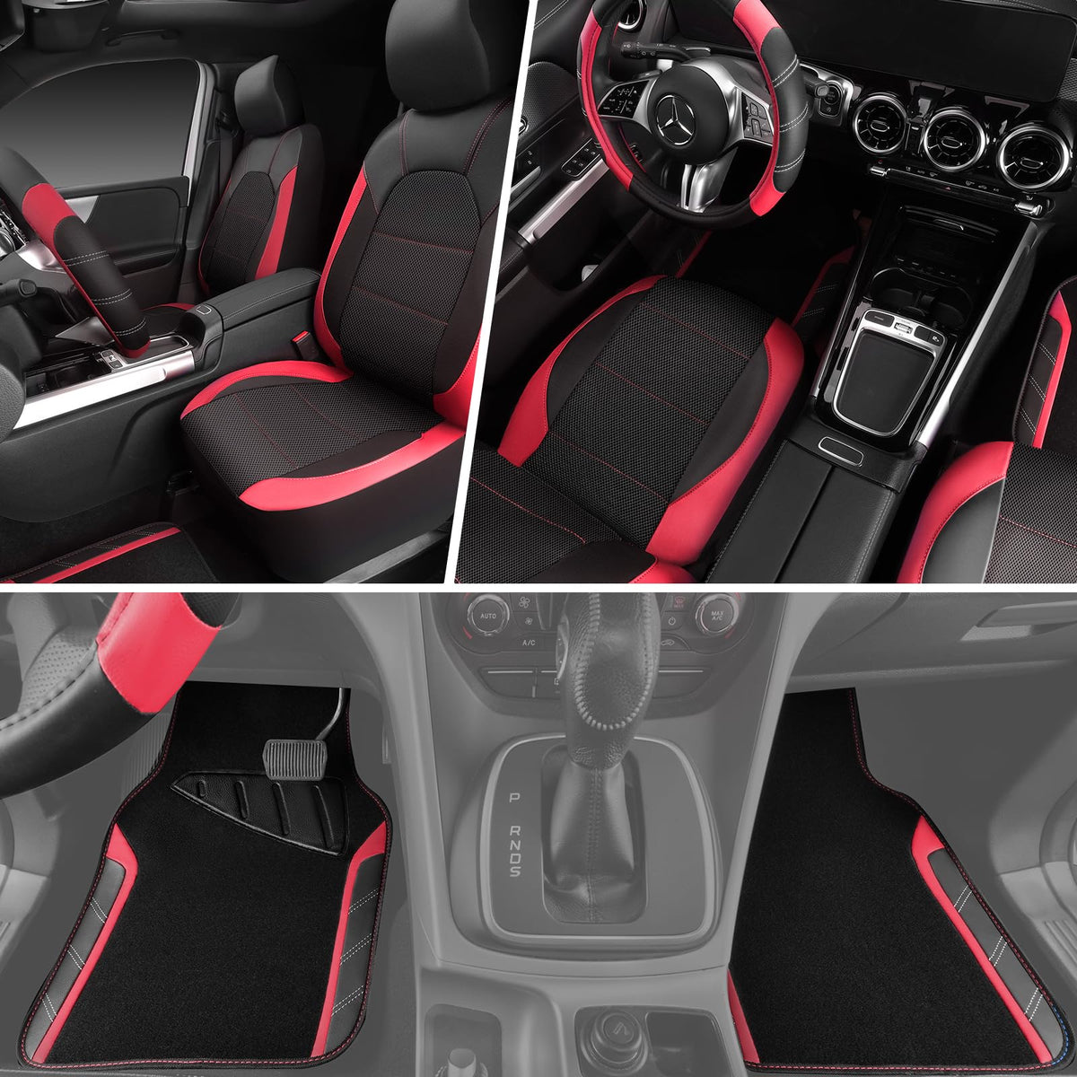 CAR PASS steering wheel cover fitted on wheel showing improved grip and comfort