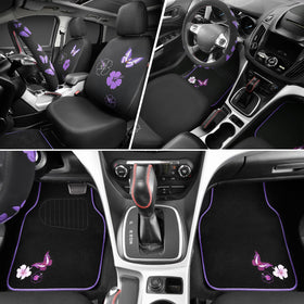 CAR PASS steering wheel cover installed illustrating improved grip and coordinated style