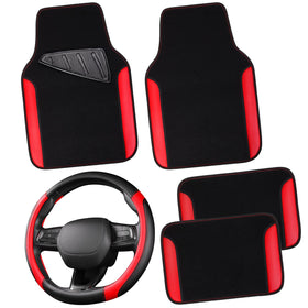 CAR PASS steering wheel cover front view showing fit and sporty look