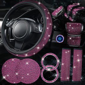 CAR PASS steering wheel cover front view adds sparkle and grip