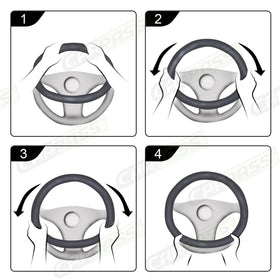 CAR PASS stitching and groove detail enhancing tactile grip and durability