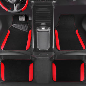 CAR PASS black and red stitching detail adding sporty visual accent