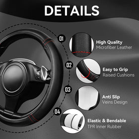CAR PASS PU leather texture closeup showing durable breathable surface