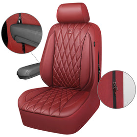 CAR PASS wiping a spill on faux PU leather illustrating waterproof easy care