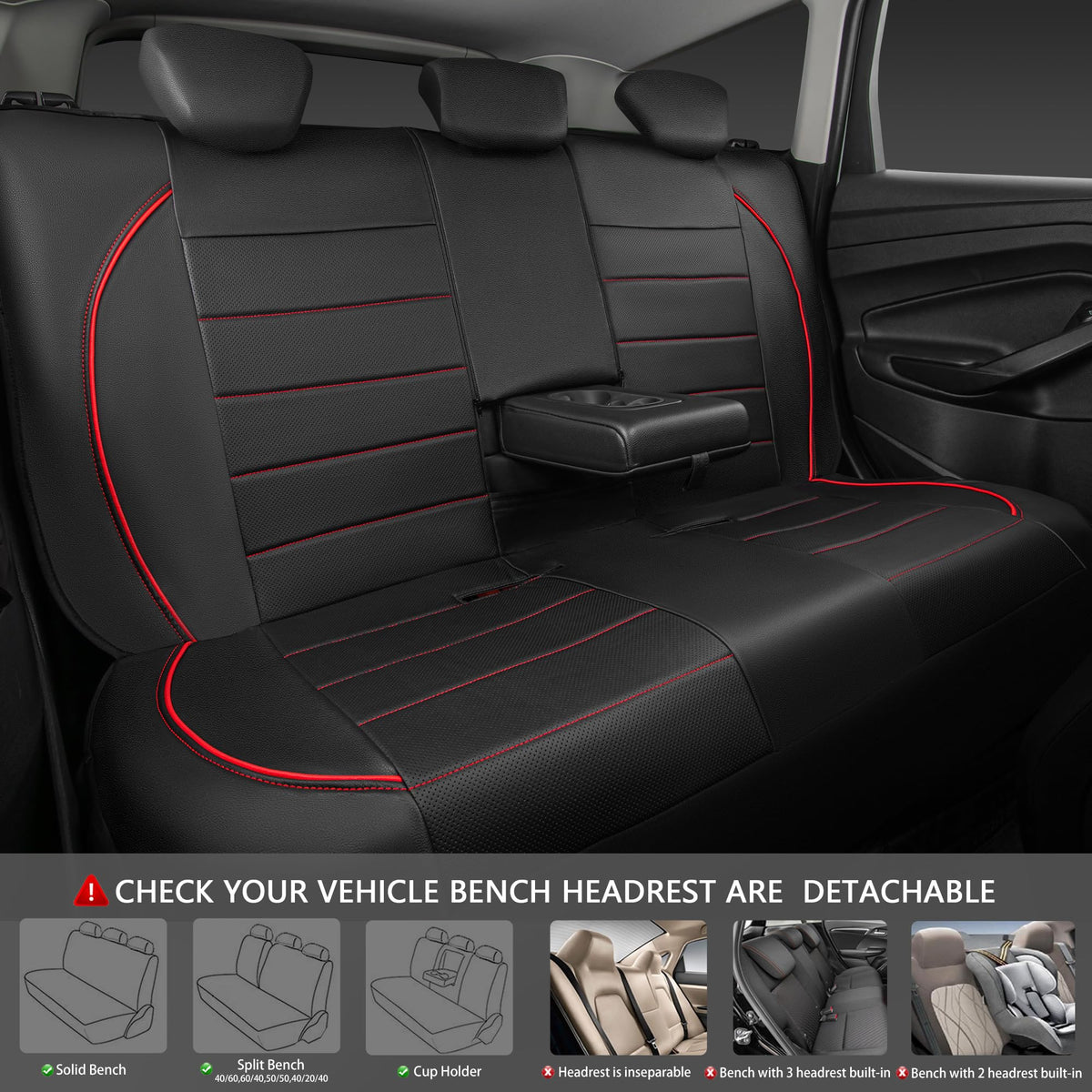 CAR PASS zipper on back enabling 60/40 split-fold use without removal