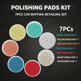 CAR ROAD arranged foam pads color-coded for staged cutting to finishing