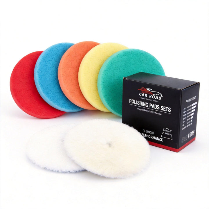 CAR ROAD front packaging showing complete 7-piece pad kit and benefits