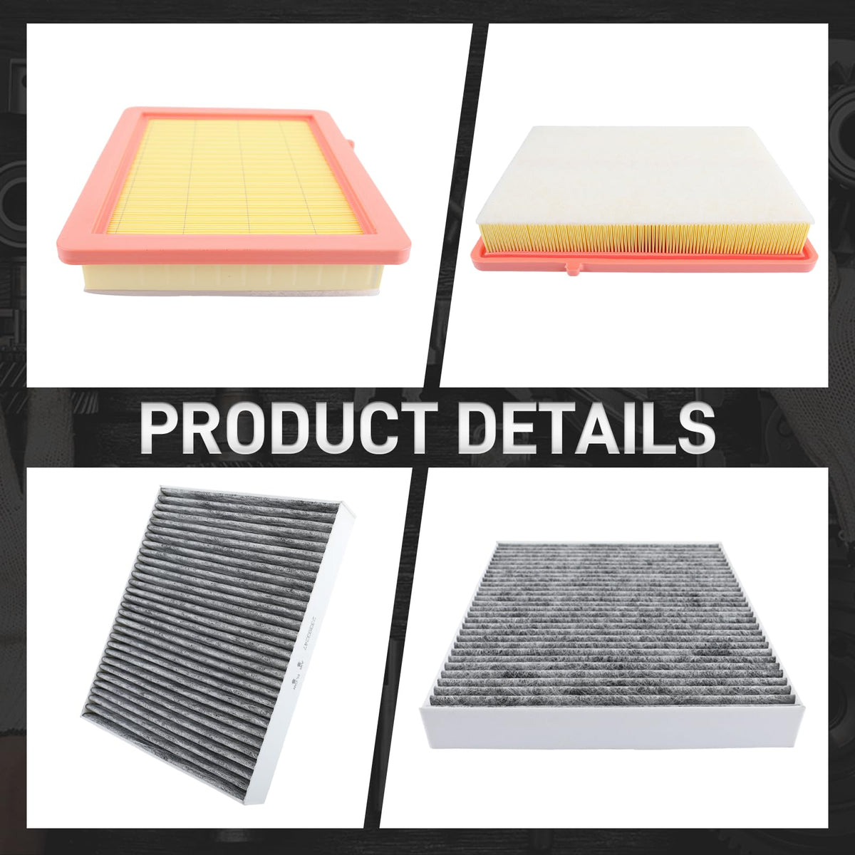 CARBBIA cabin filter media close-up highlighting particle capture benefit