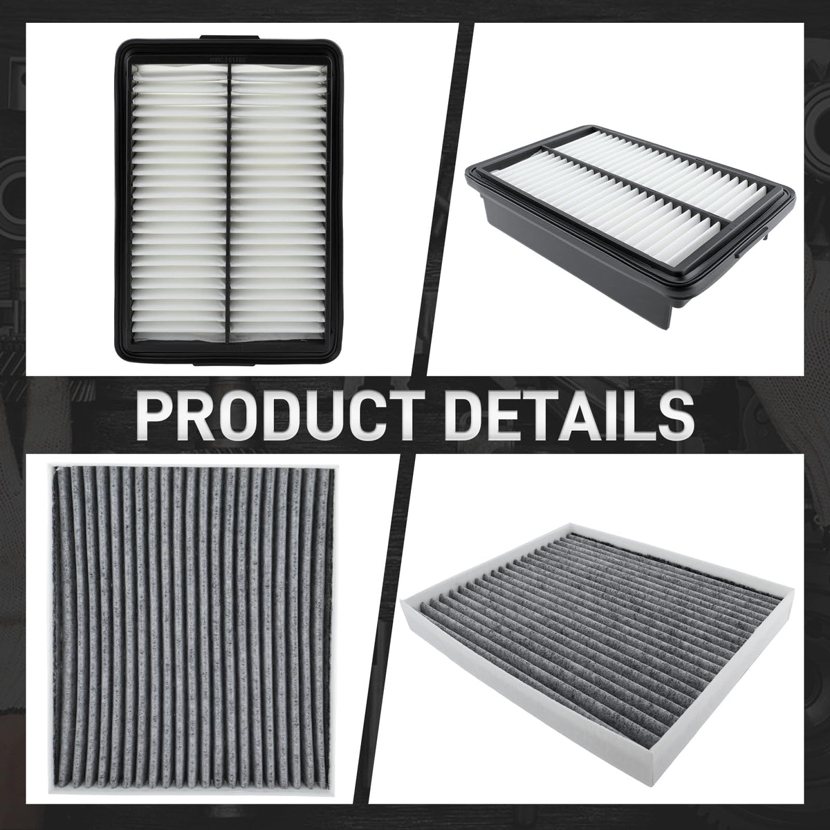 CARBBIA cabin filter folds close-up showing media that helps reduce cabin dust