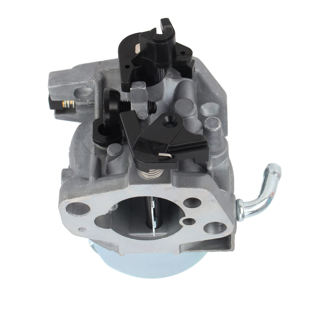 CARBBIA carburetor beside ruler for scale showing compact size benefit