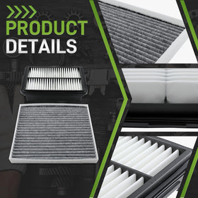 CARBBIA engine filter pleats close-up showing filtration media for engine protection
