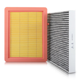 CARBBIA front packaging showing engine and cabin filters and clear fitment benefit