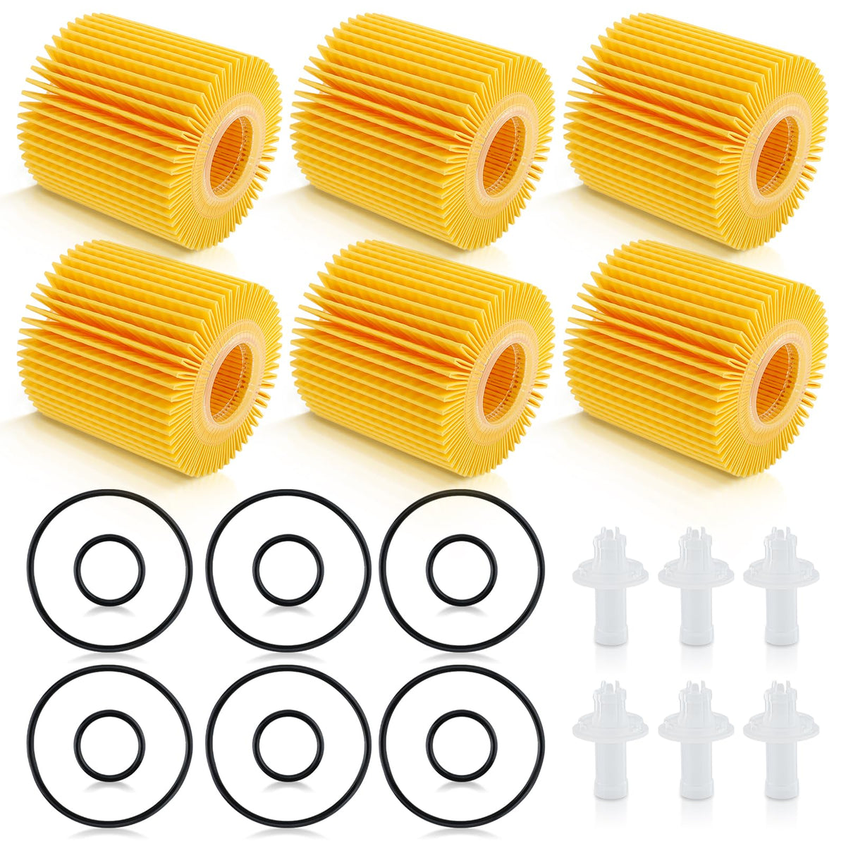 CARBBIA front packaging showing six oil filters for quick service