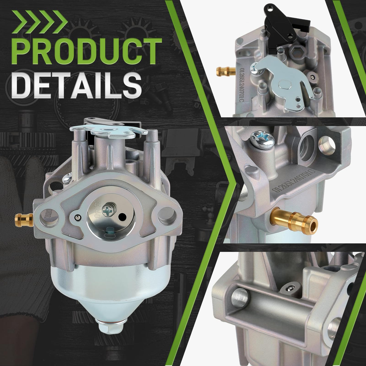 CARBBIA top view of six gaskets laid out showing complete sealing kit benefits