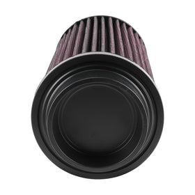 CARBBIA oil filter installed on engine side view showing compact fit benefit