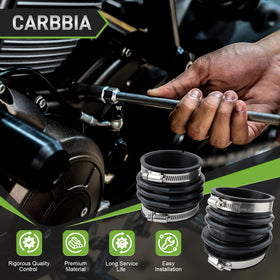 CARBBIA packaging with two hoses and clamps included for complete replacement